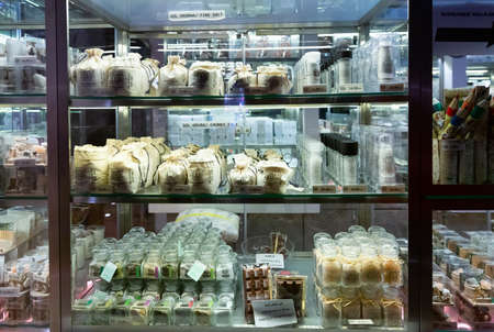 WIELICZKA,  POLAND - MARCH 11, 2020: Souvenir shops  in Wieliczka Salt Mine, nobodyのeditorial素材