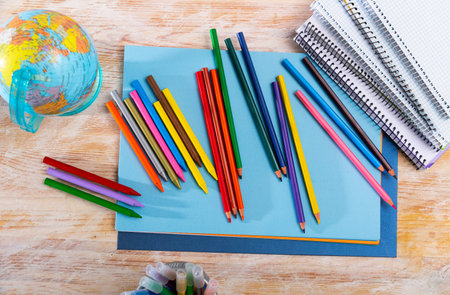 Colored pencils kept in pencil holder