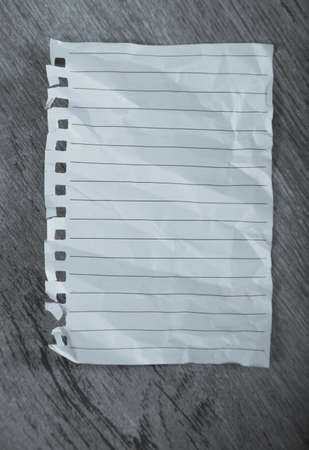 Crumpled torn pageの写真素材