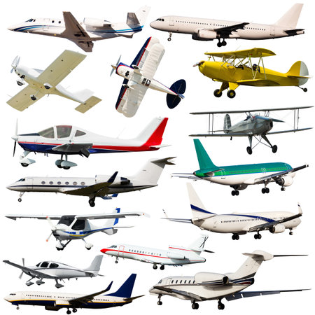 Civil passenger aircrafts isolated