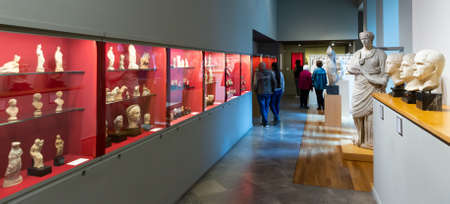 Museum of Frederic Mares in Barcelona. Sculpture collection - gothic, middle agesのeditorial素材