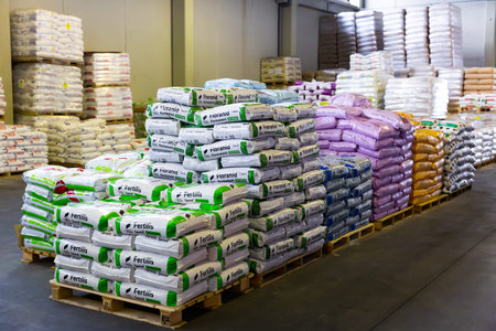 Fertilizers in garden store of Barcelona