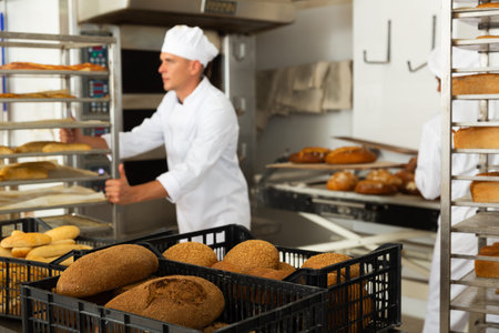 bread with sesame in black box in kitchen