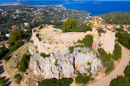 Top view of city of Tossa de Mar. Province of Girona. Spainの写真素材