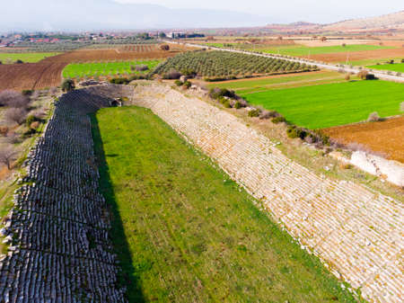 Aerial view of Stadium at Aphrodisias. Turkeyの写真素材