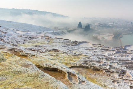Travertine terraces at Pamukkale