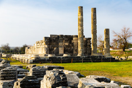 Ruins of temple in Letoon. Turkeyの写真素材
