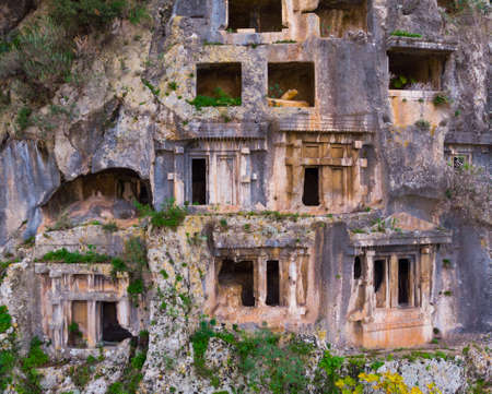 Lycian Rock Tombs. Fethiye.の写真素材
