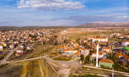 Top view over city Cavdir in sunny day. Turkeyの写真素材
