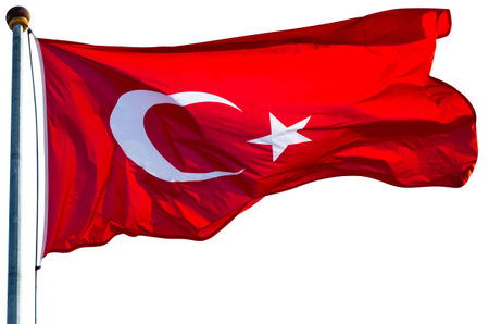 Image of the national flag of Turkey.