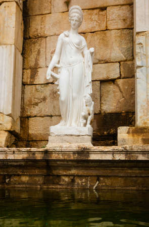 Architectural and sculptural details on ruins of Nymphaeum in Sagalassos, Turkeyの写真素材