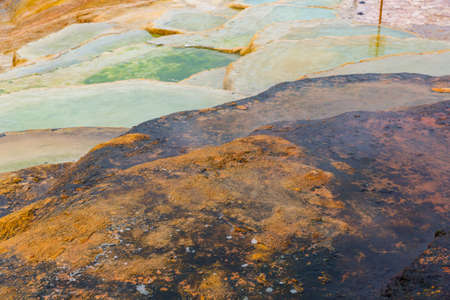 Red springs near Pamukkale in Turkey.の写真素材