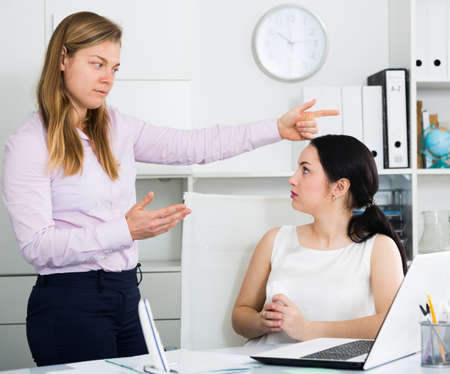 Conflict in officeの写真素材