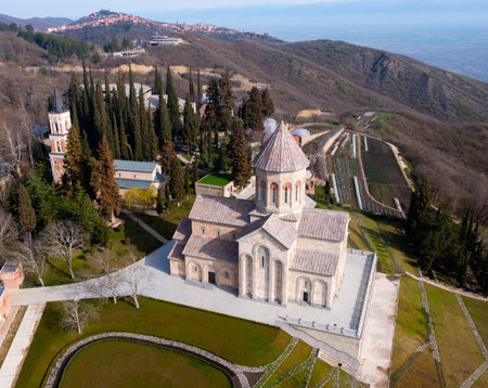 Bodbe Monastery of St. Nino. View from above. Georgia