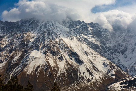 View of Greater Caucasus mountains in Georgia