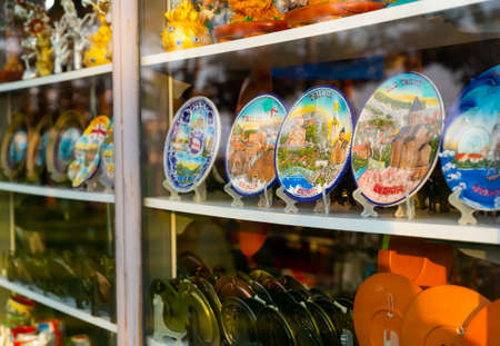 Variety of Georgian souvenirs displayed for saleのeditorial素材