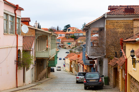Architecture of Sighnaghi city in Kakheti, Georgia
