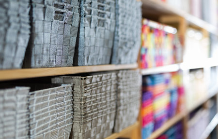 Bathroom boxes for linen on store shelves