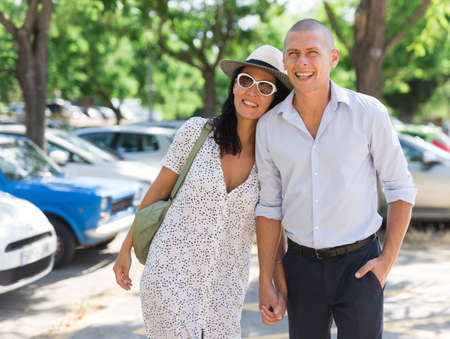 couple having a dateの写真素材