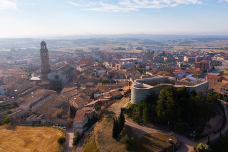 View from drone of spanish city Calafの写真素材
