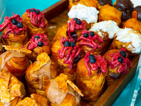 Appetizing custard cakes. Turkish cuisineの写真素材