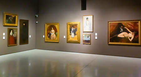 Barcelona, Spain - July 10, 2021: Interior of National Art Museum of Catalonia de Barcelonaのeditorial素材