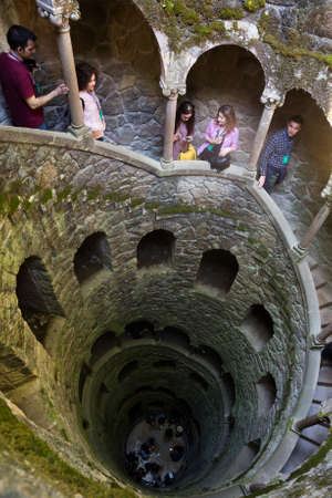 Tourists visiting Initiation wellのeditorial素材