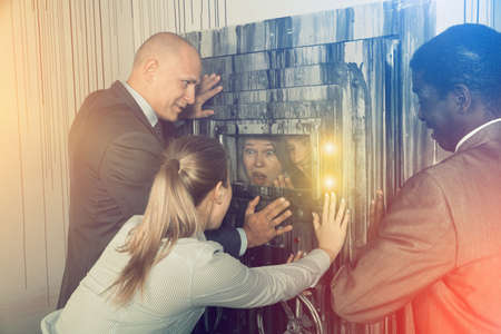 Escape room stylized like thrillerの写真素材