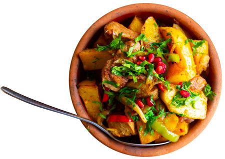 Ojahuri. Georgian cuisine, potatoes with meat