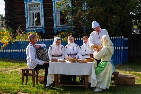 Performance in Mari Ethnographic Open-Air Museumのeditorial素材