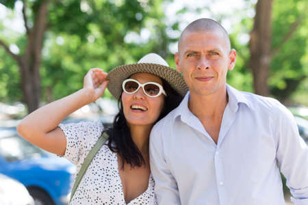 couple having a dateの写真素材