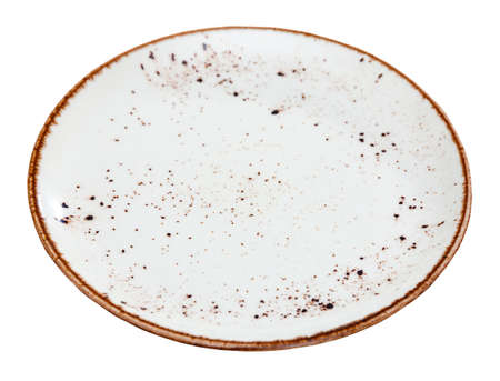 White plate. Isolated over white backgroundの写真素材