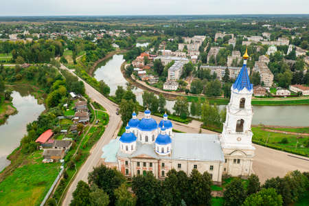 View of Kashin city with Resurrection Cathedralの写真素材