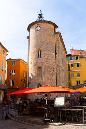 Ancient Tour des Templiers in small French town of Hyeres