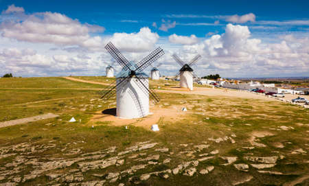 Windmills in Campo de Criptanaの写真素材