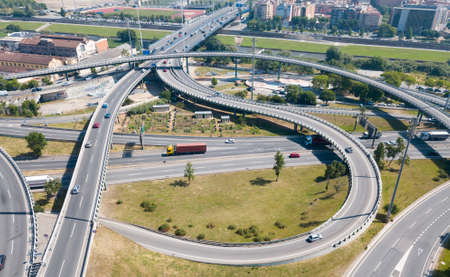 Image of car interchange of Barcelonaの写真素材