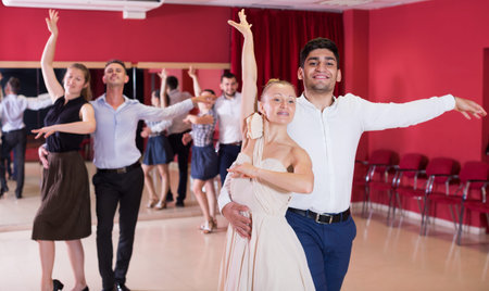 People practicing passionate samba