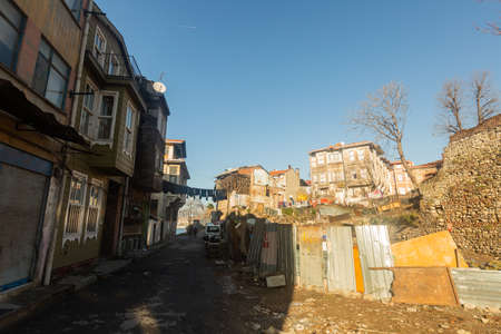 Istanbul, Turkey - January 01, 2021: Old residential buildings in center of Istanbulのeditorial素材