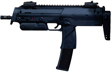 Assault rifle isolated over white background