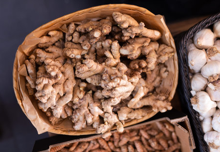 Fresh aroma ginger roots