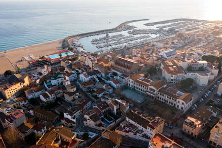 Port at El Masnou, Catalonia, Spainの写真素材