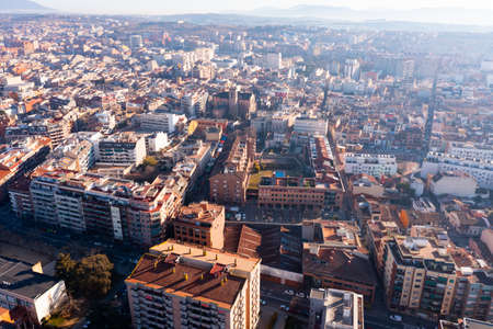 Aerial photo of Granollers in Catalonia, Spainの写真素材