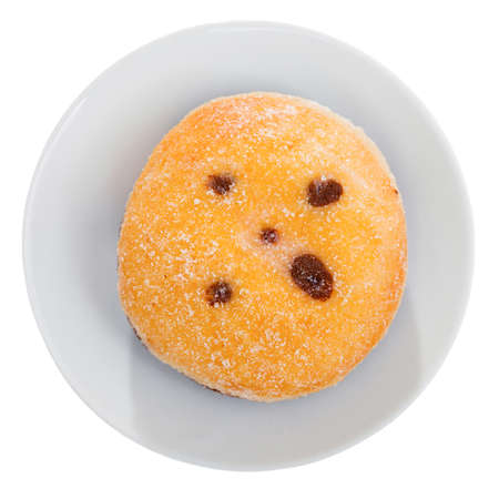Berliner dessert, donut with sugarの写真素材