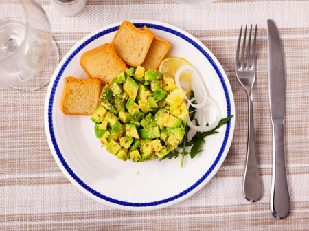 Salmon tartar with avocado