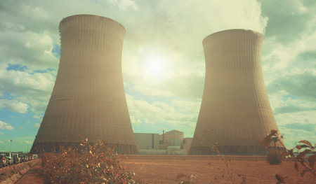 Dampierre nuclear power plant view