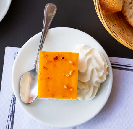 Cake with addition of whiskey. Spanish dessertの写真素材