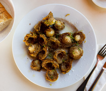 Madejas aragones served on plate