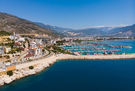 Top view of the city Finike on sunny summer day. Turkey
