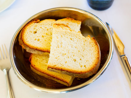 Freshly baked sliced bread