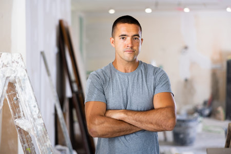 Portrait of a concentrated young man